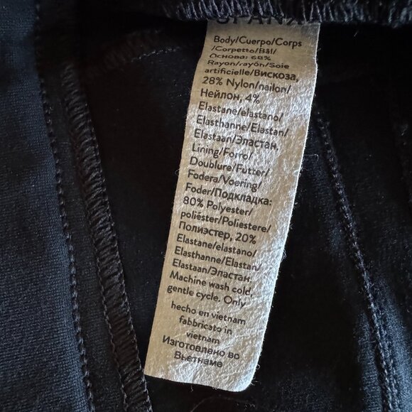 Spanx Size Med Legging Ponte Pant Black Back Hemline Vent Slim Shaping Ankle 23" - Picture 8 of 16